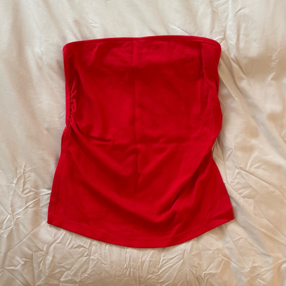 Bershka Red Strapless Tube Top